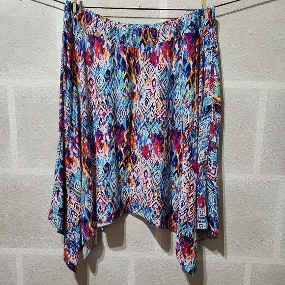 Hot Kiss Vibrantly Colorful Handkerchief Skirt - Picture 1 of 6